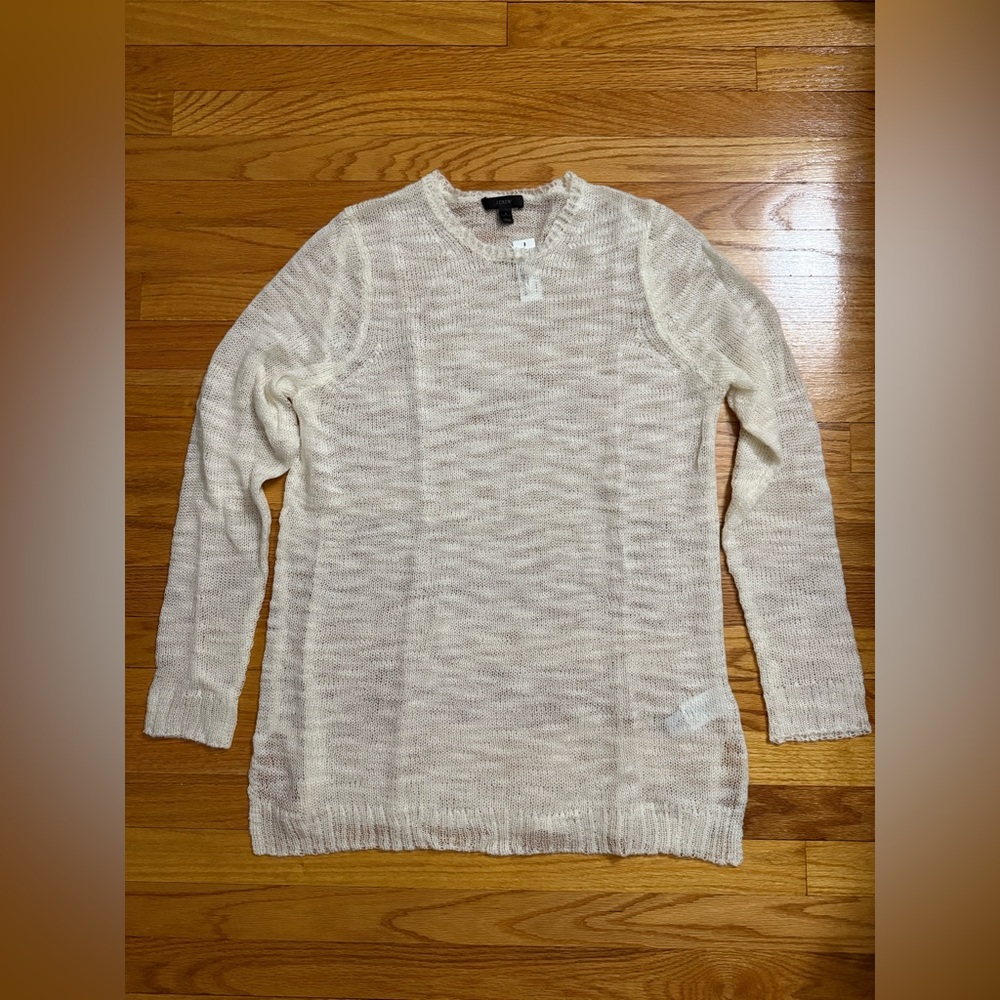 J. Crew Cream Sheet Sweater - Large - NWT